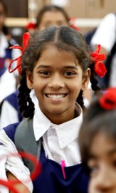 Girl smiling to camera 