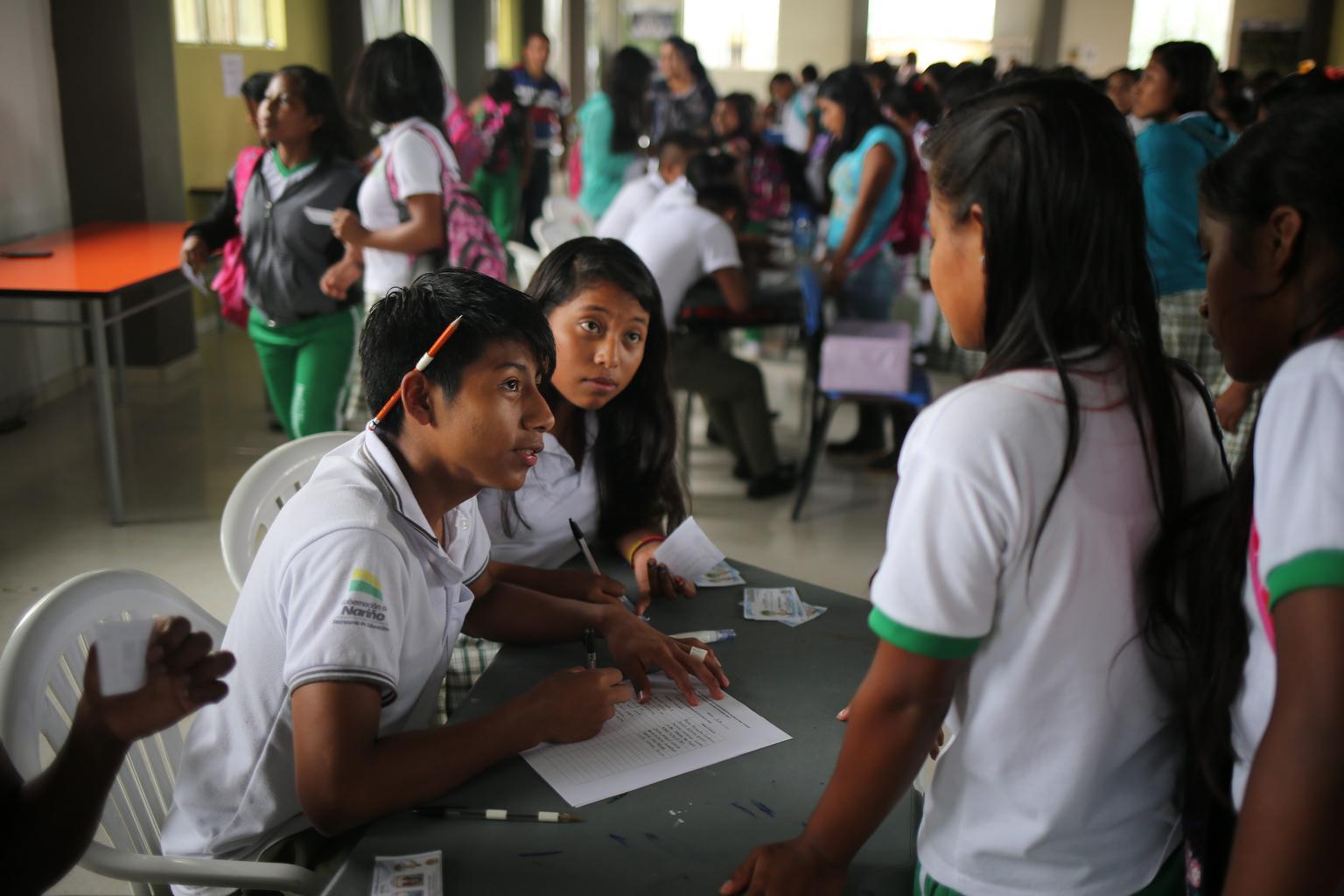 students in a colombian school  